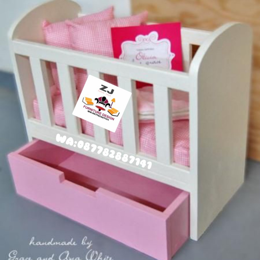 Tempat tidur anak kayu jati belandaa - semua warna, All Size